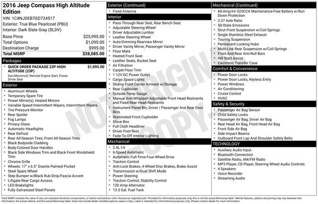 2016 Jeep Compass Latitude