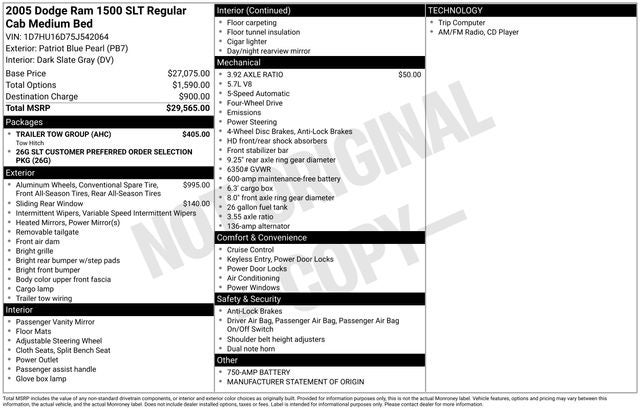 2005 Dodge Ram 1500 SLT
