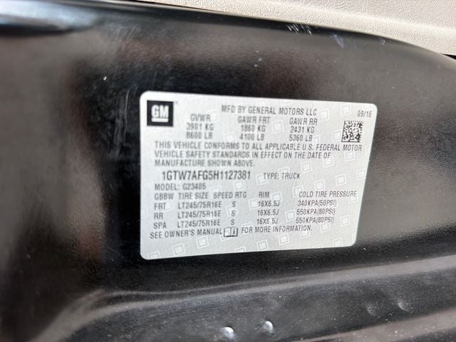 2017 GMC Savana 2500 Work Van