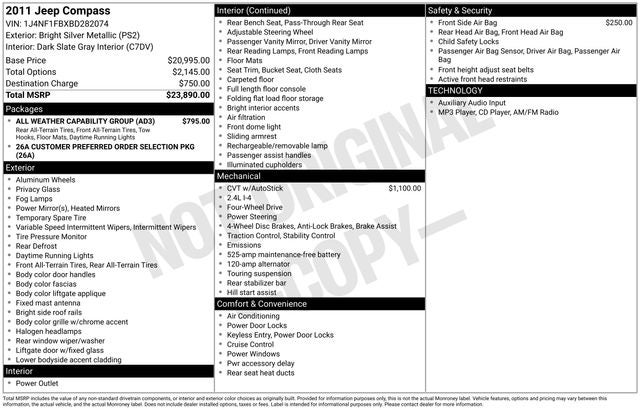 2011 Jeep Compass Base