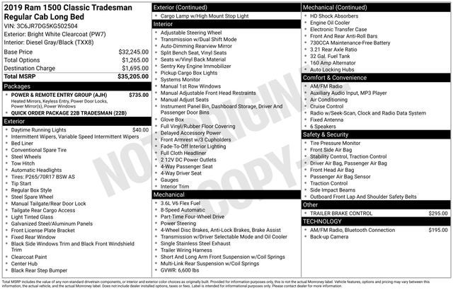 2019 RAM 1500 Classic Tradesman