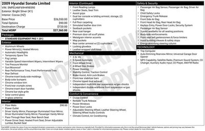 2009 Hyundai Sonata Limited