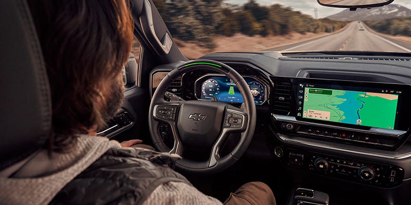 Chevrolet Silverado 1500 interior with touchscreen and dashboard